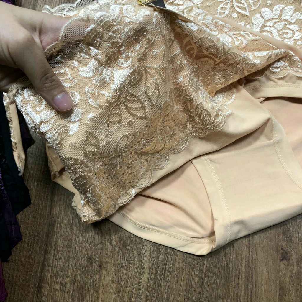Quần lót cotton pha ren cạp cao gen bụng nhẹ, quần lót dành cho các mẹ | BigBuy360 - bigbuy360.vn