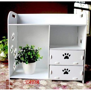 Kệ mỹ phẩm chân chó 2 ngăn kéo