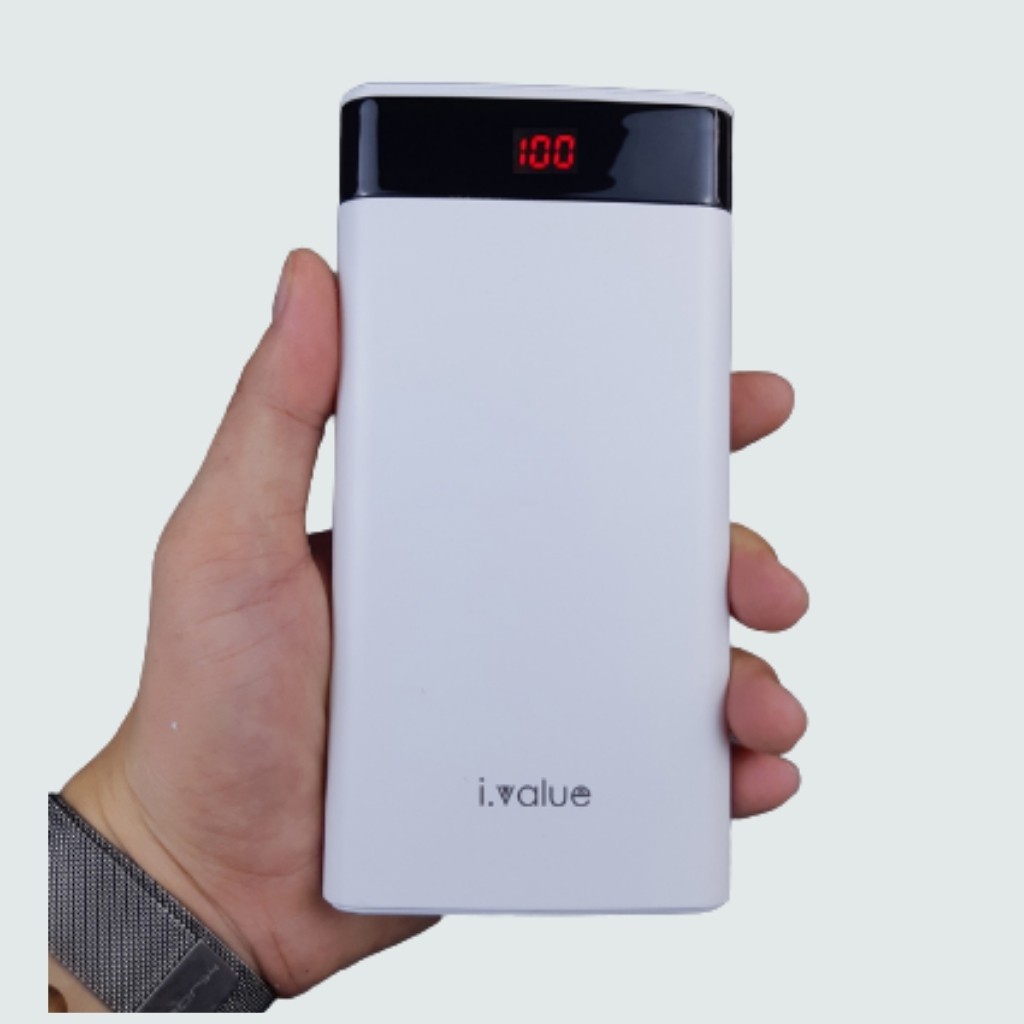 [Xả kho] Pin sạc dự phòng 20000mAh ivalue MTL200001 trắng, Hàng chính hãng