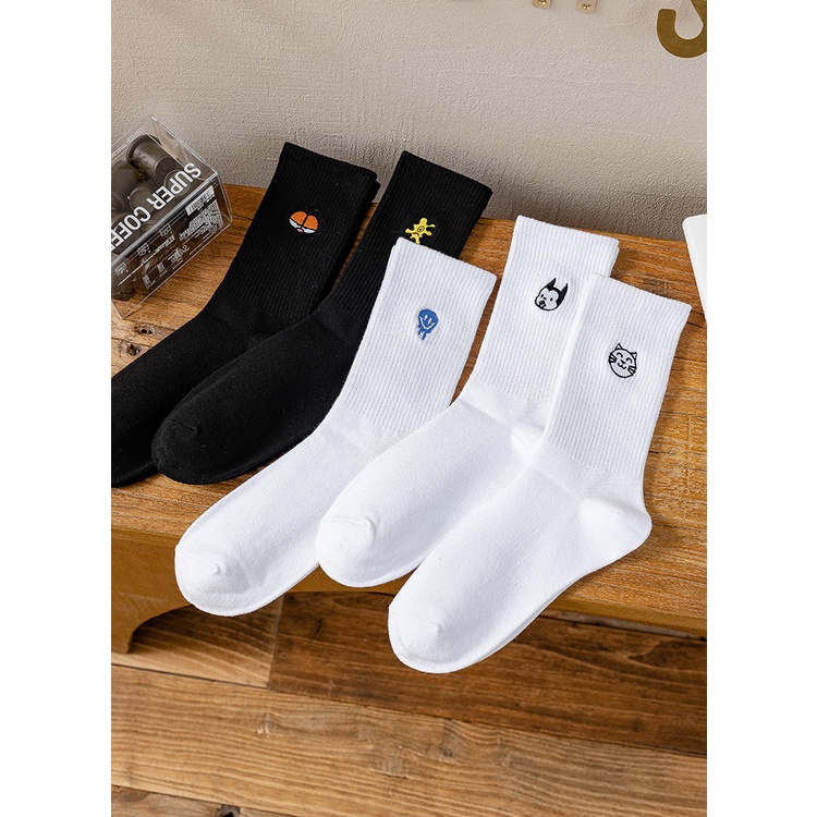 Tất thêu hoạt hình nhỏ nam nữ