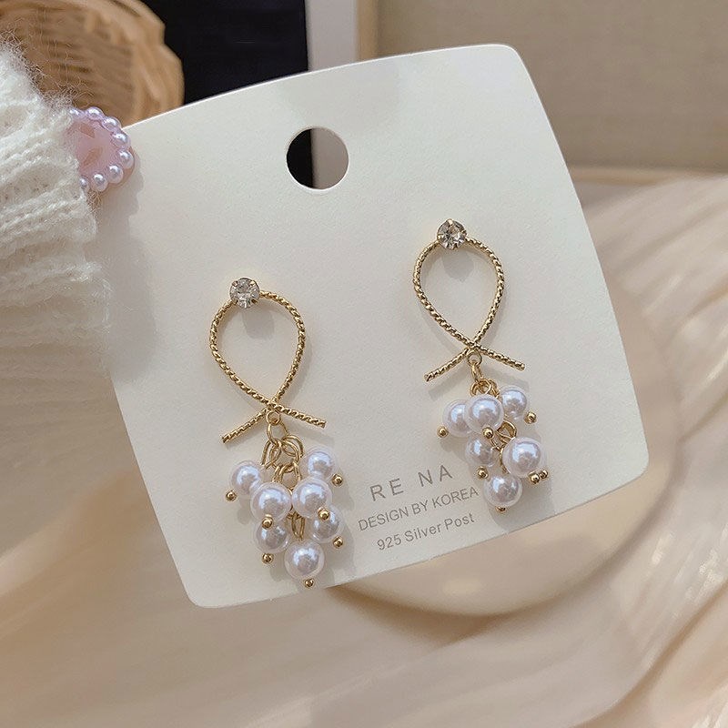 Bông Tai Đính Ngọc Trai Giả Thời Trang Hàn Quốc