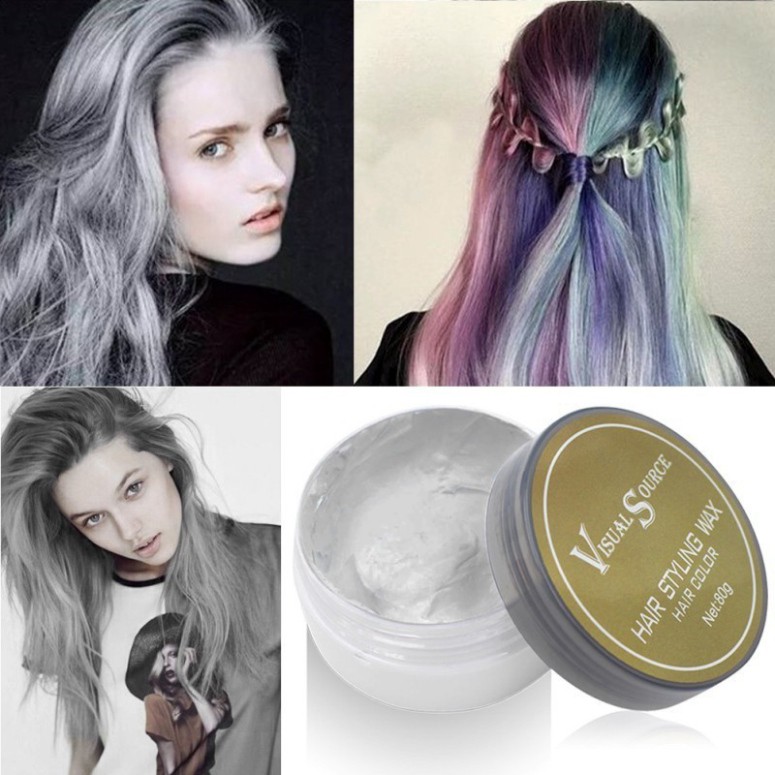 [Hàng mới về] Sáp vuốt tóc tạo kiệu và nhuộm màu chuyên nghiệp với 5 màu tùy chọn thời trang