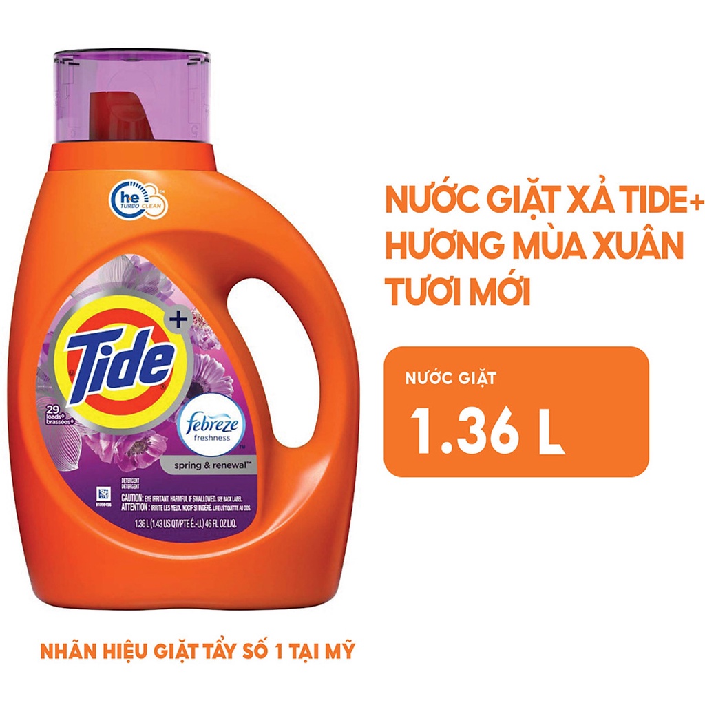 Nước Giặt Tide free & gentle 1.36l - Mỹ