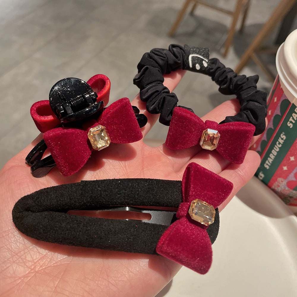 Kẹp tóc nơ bằng nhung phong cách Hàn Quốc thời trang cho bé gái 2LIFE