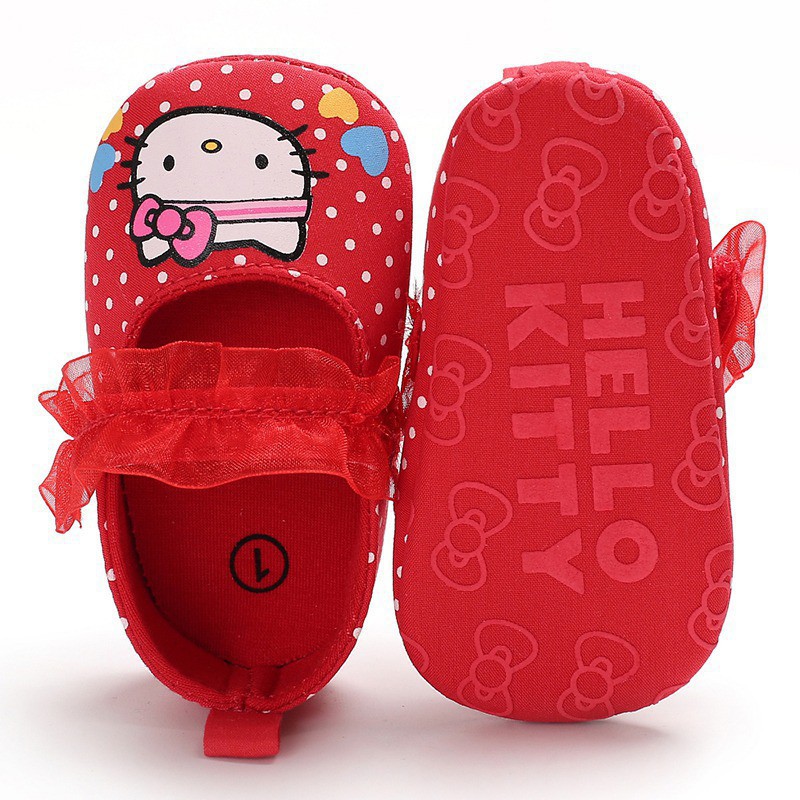 Giày đế mềm chống trượt in họa tiết hoạt hình xinh xắn dành cho bé gái