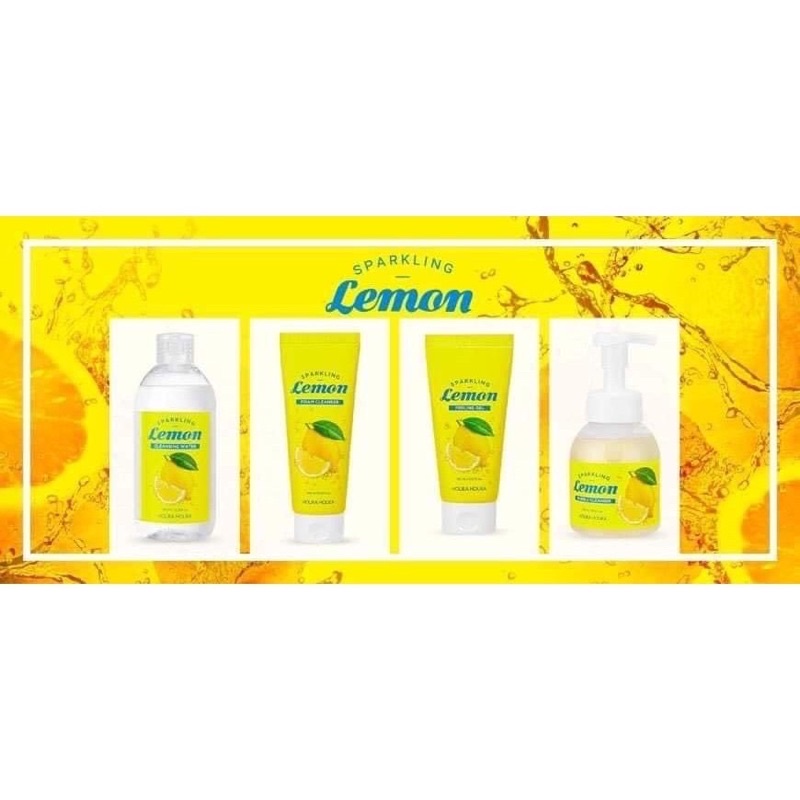 Sữa rửa mặt Holika Holika Sparkling Lemon Foam Cleanser 200ml- Nhập khẩu chính hãng