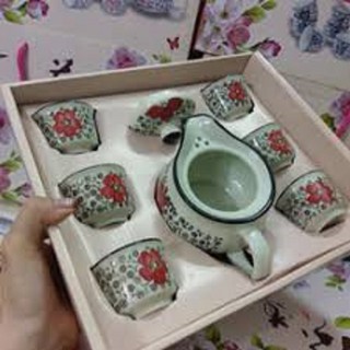 Bộ ấm chén hoa đào Nhật
