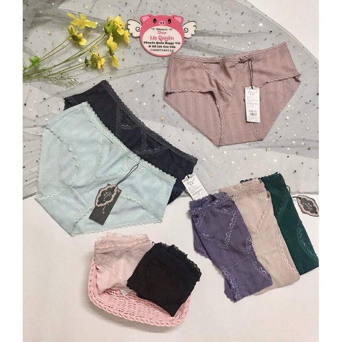 Quần lót tăm lạnh thông hơi viền ren Sexy, chất mềm mại nhẹ như bông