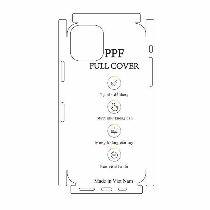 Dán dẻo PPF iPhone 11 Pro mặt sau và viền