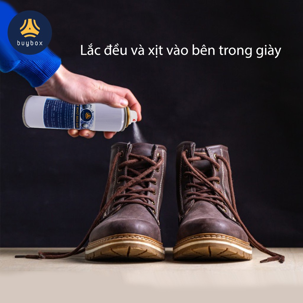 Xịt khử mùi giày dép Nano bạc buybox - dung tích 75ml hoặc 150ml - PKBB61