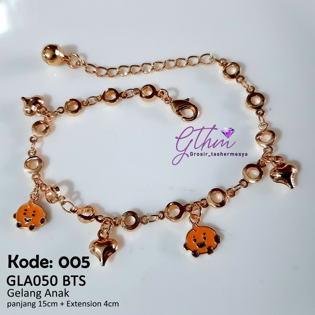 Vòng Tay Bts Nhập Khẩu Chất Lượng Cao Chống Rỉ Sét gla050 Thời Trang Cho Tuổi Teen