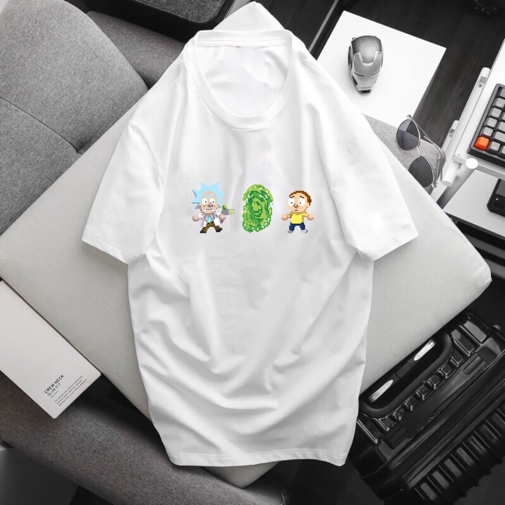 Áo thun cặp nam nữ có hình nhân vật Rick và Morty cute mẫu mới nhẩt vừa ra mắt - e10