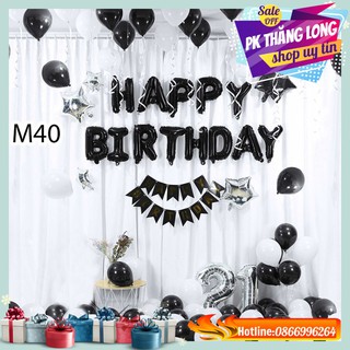 10 Bóng bay cao su màu đen - trắng Trang Trí Sinh Nhật - Trang Trí Cưới - Phụ Kiện Trang Trí