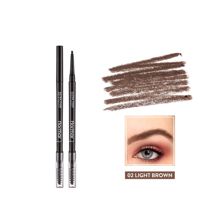 Chì kẻ lông mày Flormar Ultra Thin Brow Pencil chống thấm nước 0.14g