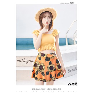 Bộ bơi bikini chân váy hoa