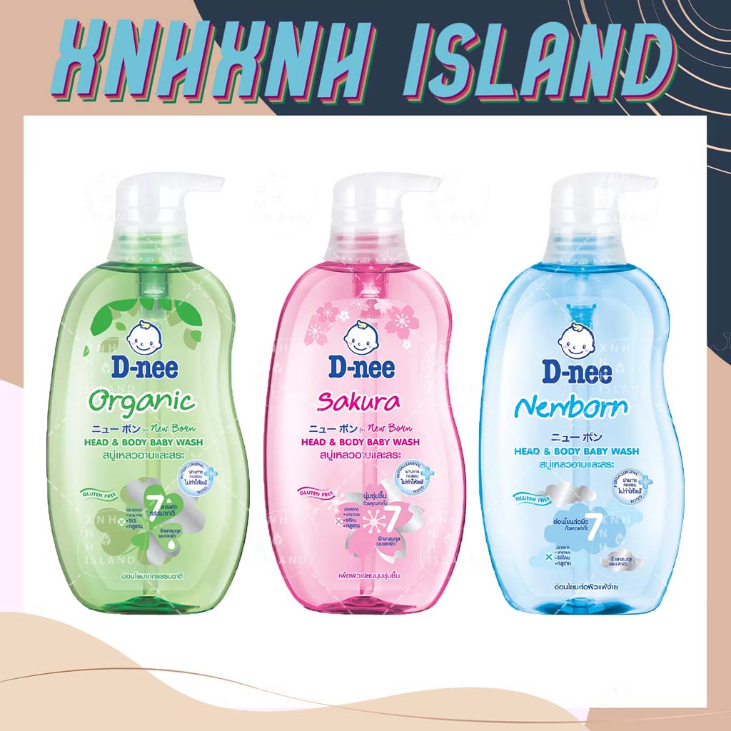 Sữa Tắm Gội Toàn Thân Cho Bé Dnee Pure 380ml