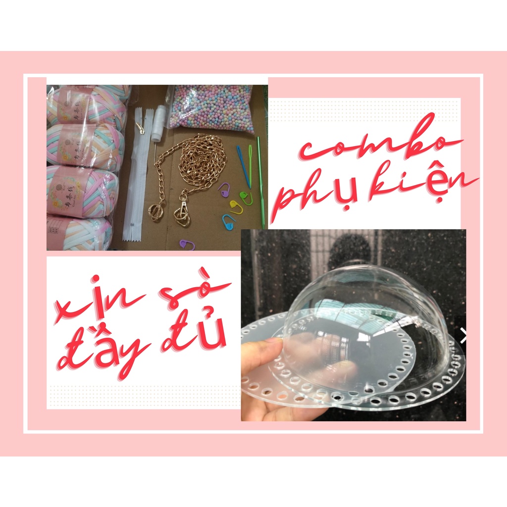 SET FULL NGUYÊN LIỆU ĐAN TÚI GẤU LEN SIÊU HOT Nhiều Mẫu