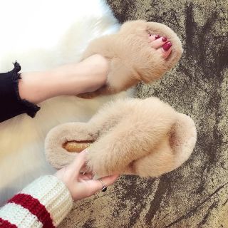 (Order) dép lông quai chéo
