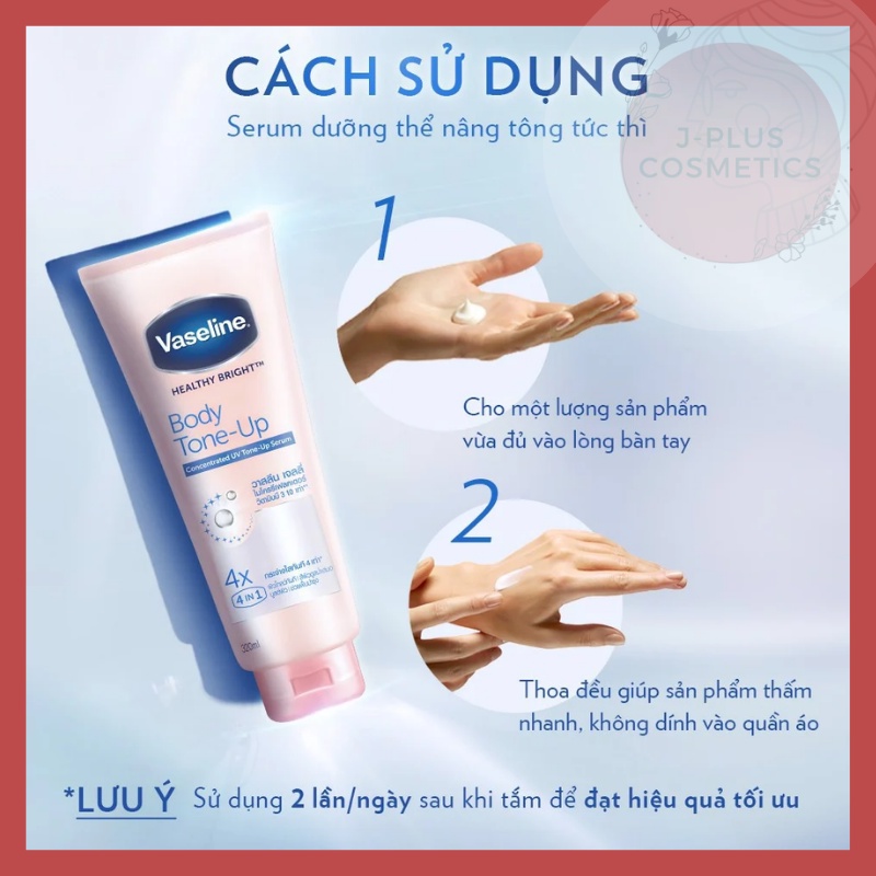 [Mẫu 2021] Sữa Dưỡng Thể Trắng Da Vaseline 50X &amp; 4X Healthy Bright 320ML - Thái Lan