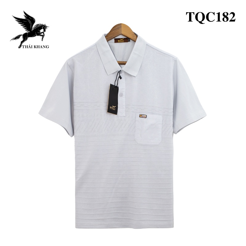 Áo polo nam quảng châu Thái Khang cao cấp LOẠI 1 của Wlhyz loại áo thun nam cổ tàu trung niên form rộng TQC8
