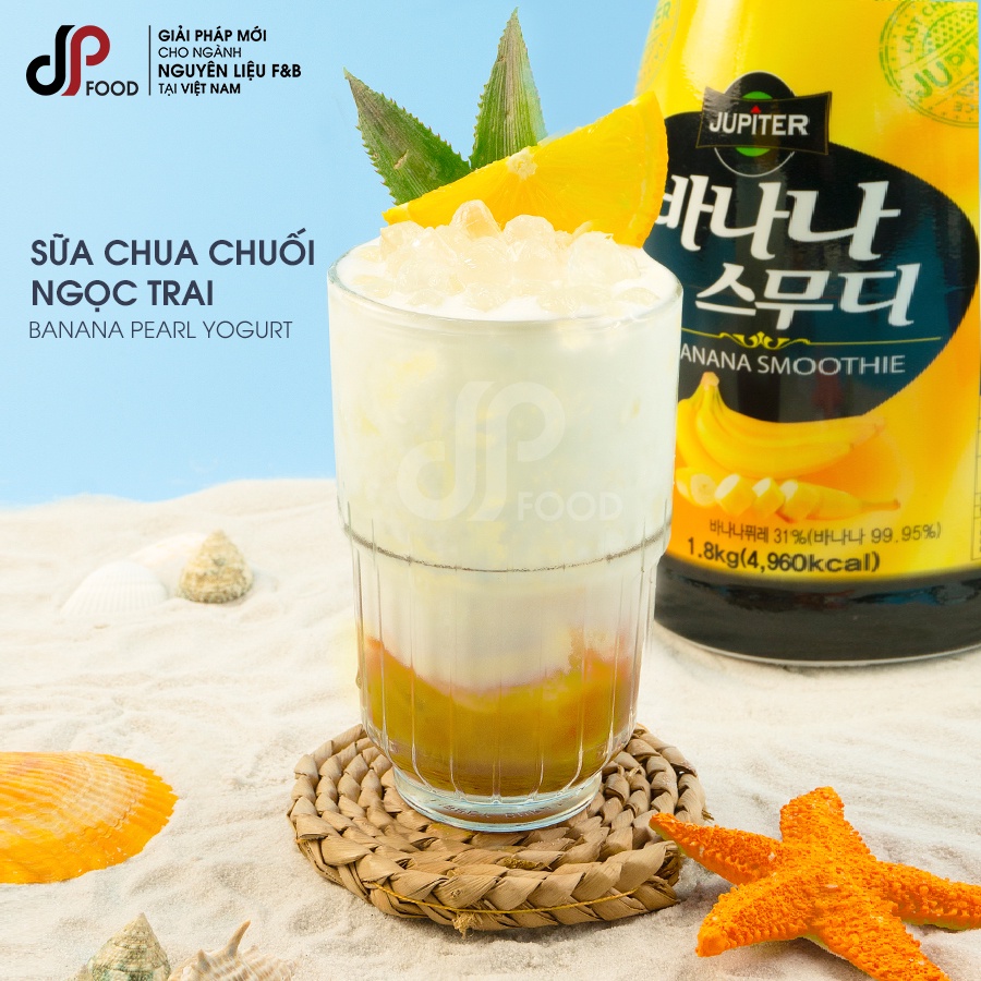 Smoothie Chuối Banana làm trà trái cây, đá xay, soda thay thế Sinh tố Syrup Siro Puree  - JUPITER