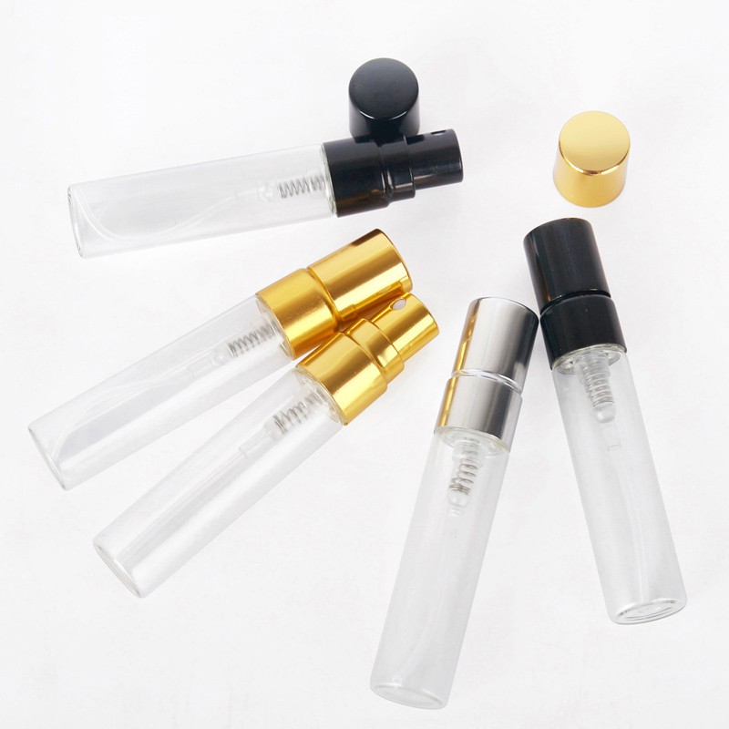 SH 10 cái/bô 5ML mini Bình xịt Bình đựng nước hoa chai thủy tinh bình nước thơm chai mini du lịch xách tay có thể nạp lại chai rỗng hộp đựng mỹ phẩm chai nước hoa di động