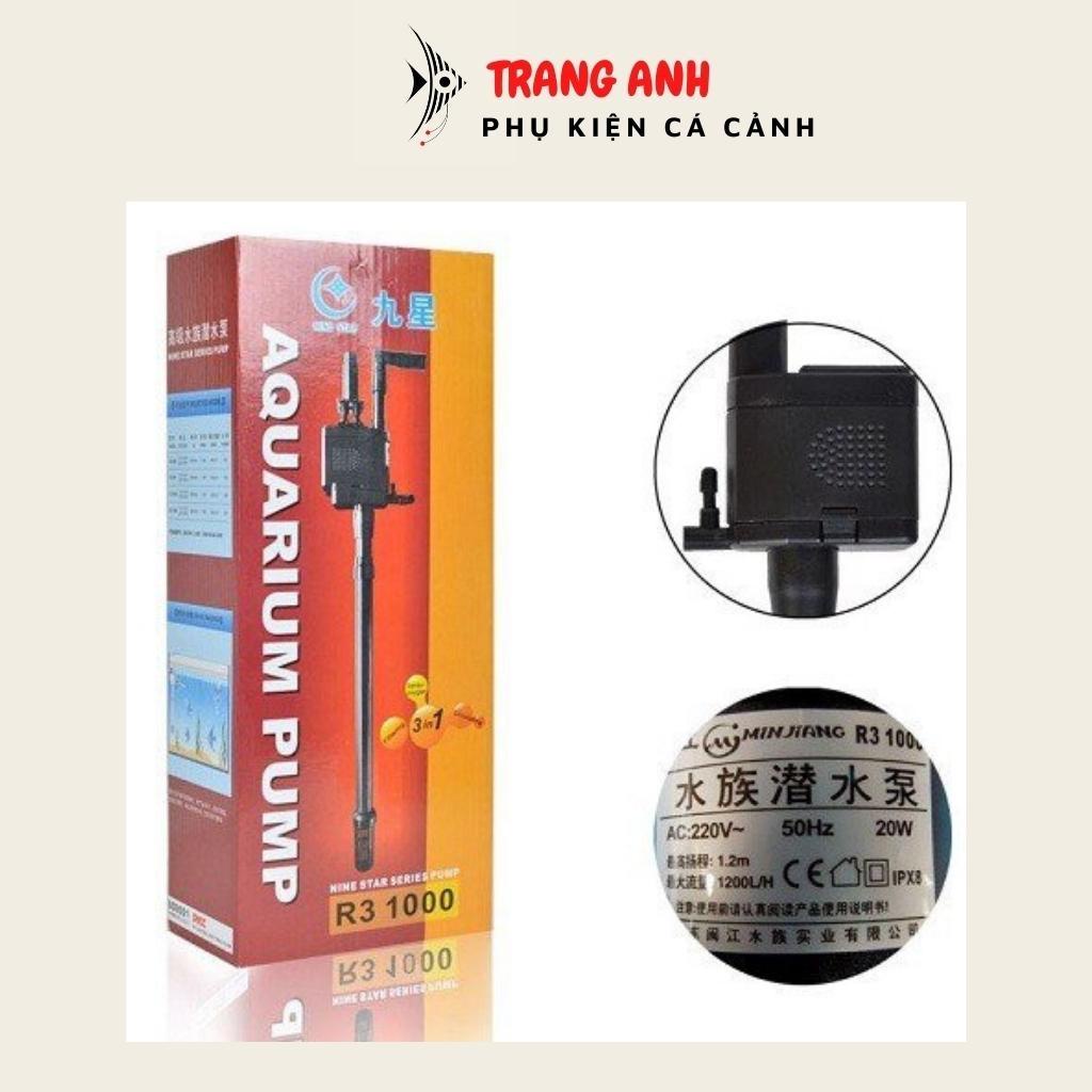 Máy bơm lọc nước hồ cá cảnh Minjiang R3-3 R3-580, R3-1000, R3-1200 máy bơm bể cá 3 trong 1