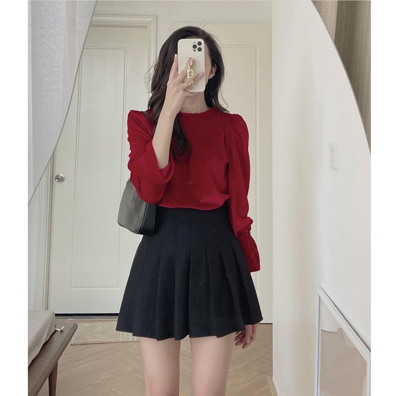 Áo Nhung Dài Tay Nơ Sau Siêu Xinh Hàng Quảng Châu M593-Violet