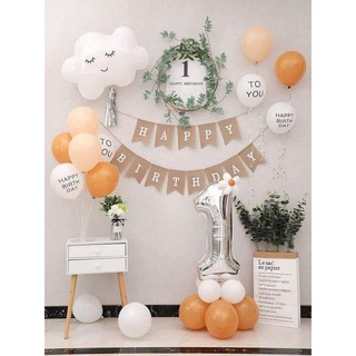 Set bóng trang trí sinh nhật style Hàn Quốc 10