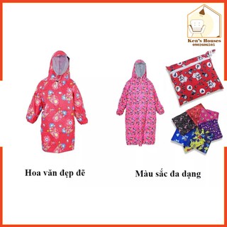Áo mưa trẻ em vải dù siêu dày kara