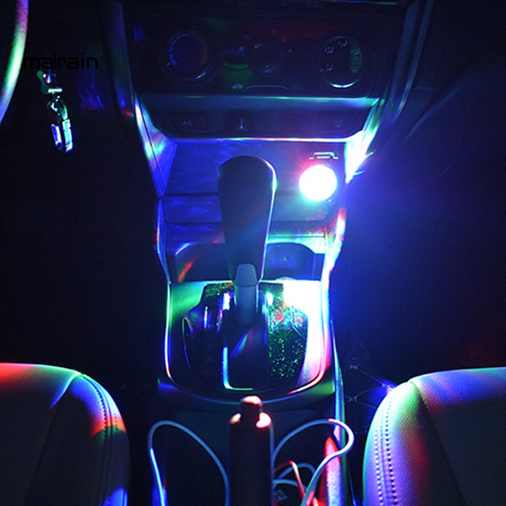 Đèn LED USB Mini Điều Khiển Bằng Giọng Nói Trang Trí Nội Thất Xe Hơi