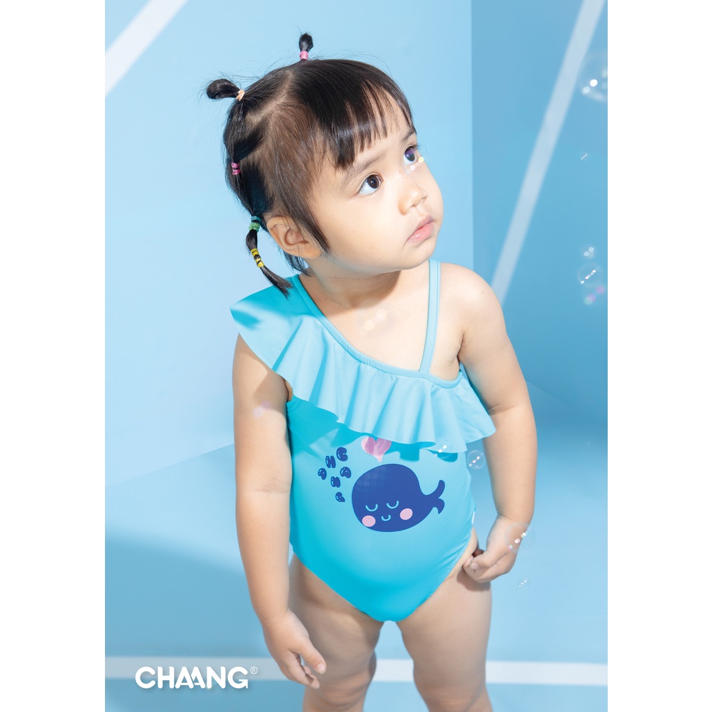 [CHAANG] Bộ đồ bơi bé gái chaang xanh