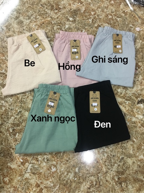 Quần baggy chun sau vải đũi xước