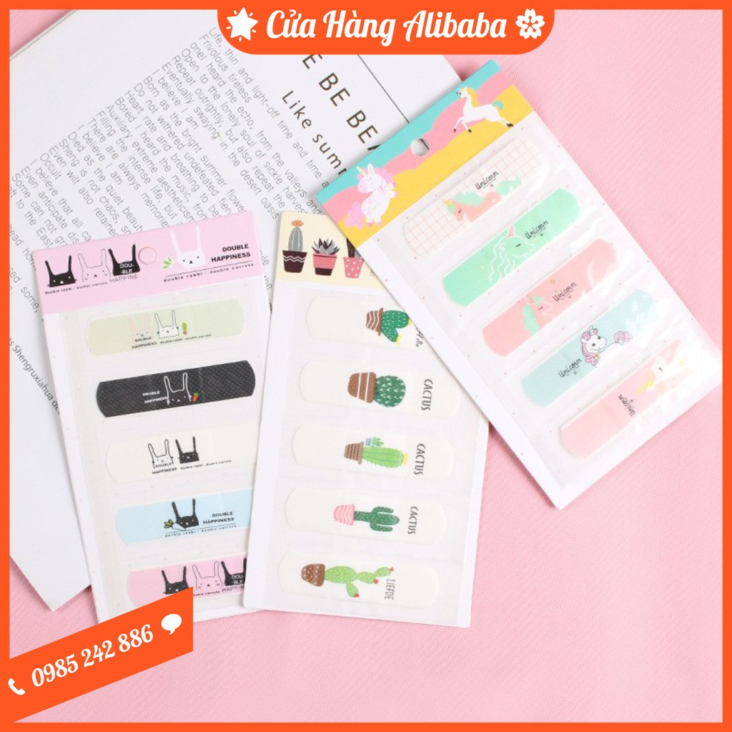 SET 4 Băng Gâu Dán Vết Thương Nhiều Hình Cute