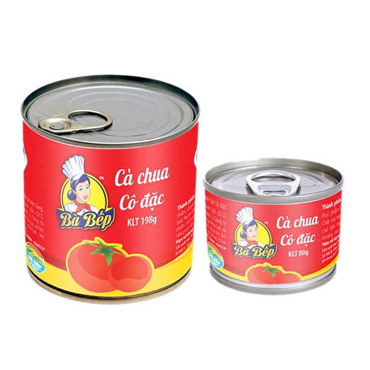 Cà chua cô đặc dạng lon hiệu Bà Bếp 198gram
