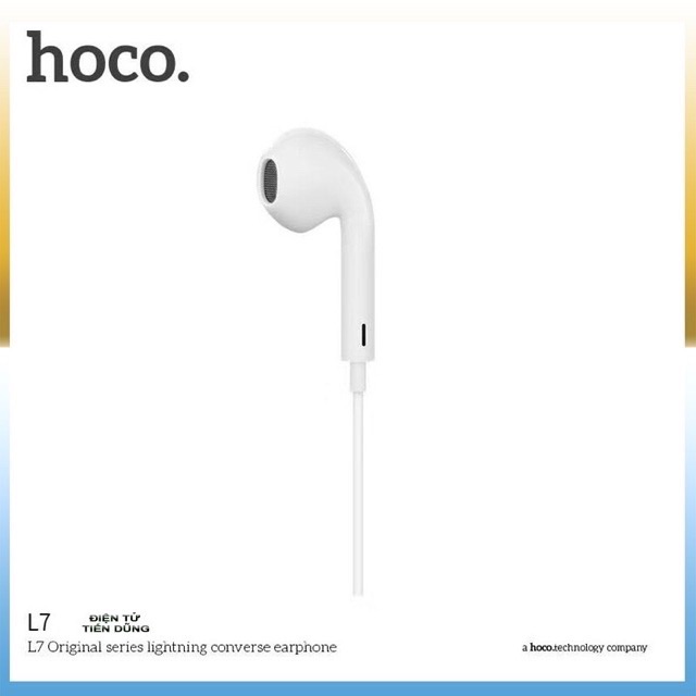 √Tai Nghe nhạc Lightning cho iPhone 7/7Plus, iPhone 8/8plus, iPhone X  Âm Siêu Hay Có Bluetooth Hoco L7 Plus -Chính Hãng