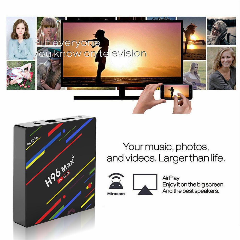 H96 Max + Android 8.1 TV Box RK3328 Quad Core 4GB RAM + 32GB ROM 4K Media Player