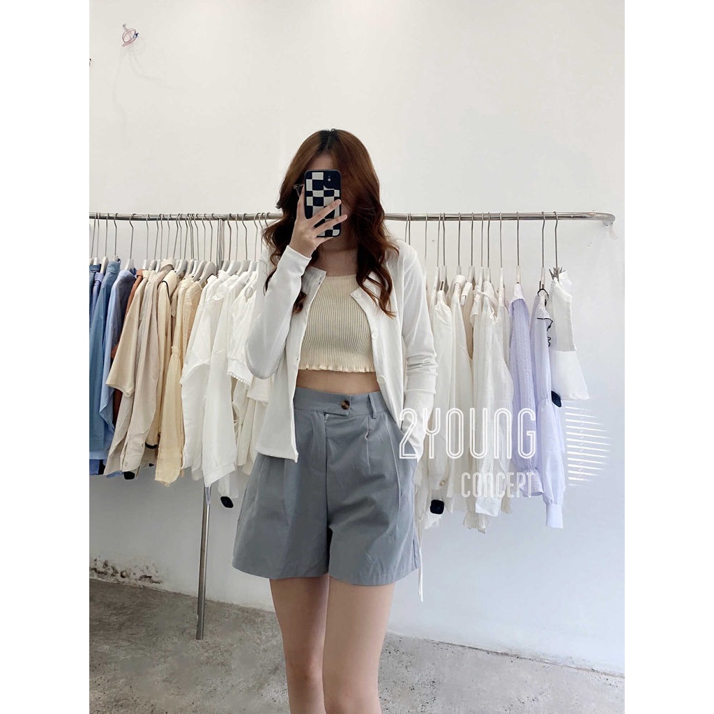 [2YOUNG] [ẢNH THẬT SHOP CHỤP] Quần short kaki lưng chun Q578