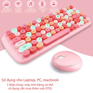 Bàn phím và chuột không dây 2.4ghz Mofii candy XR mini cho điện thoại, ipad, laptop, macbook, tivi siêu đẹp