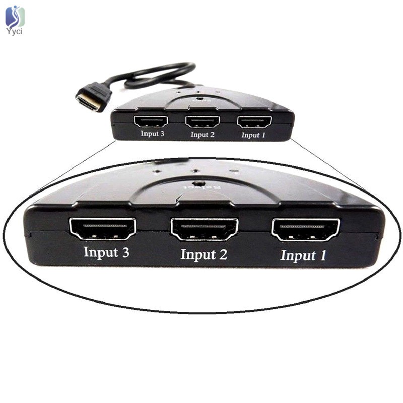 Yy 3 Port HDMI Switch Splitter Cable 4K*2K 2160P Multi Switcher HUB for LCD HDTV PS Xbox @VN