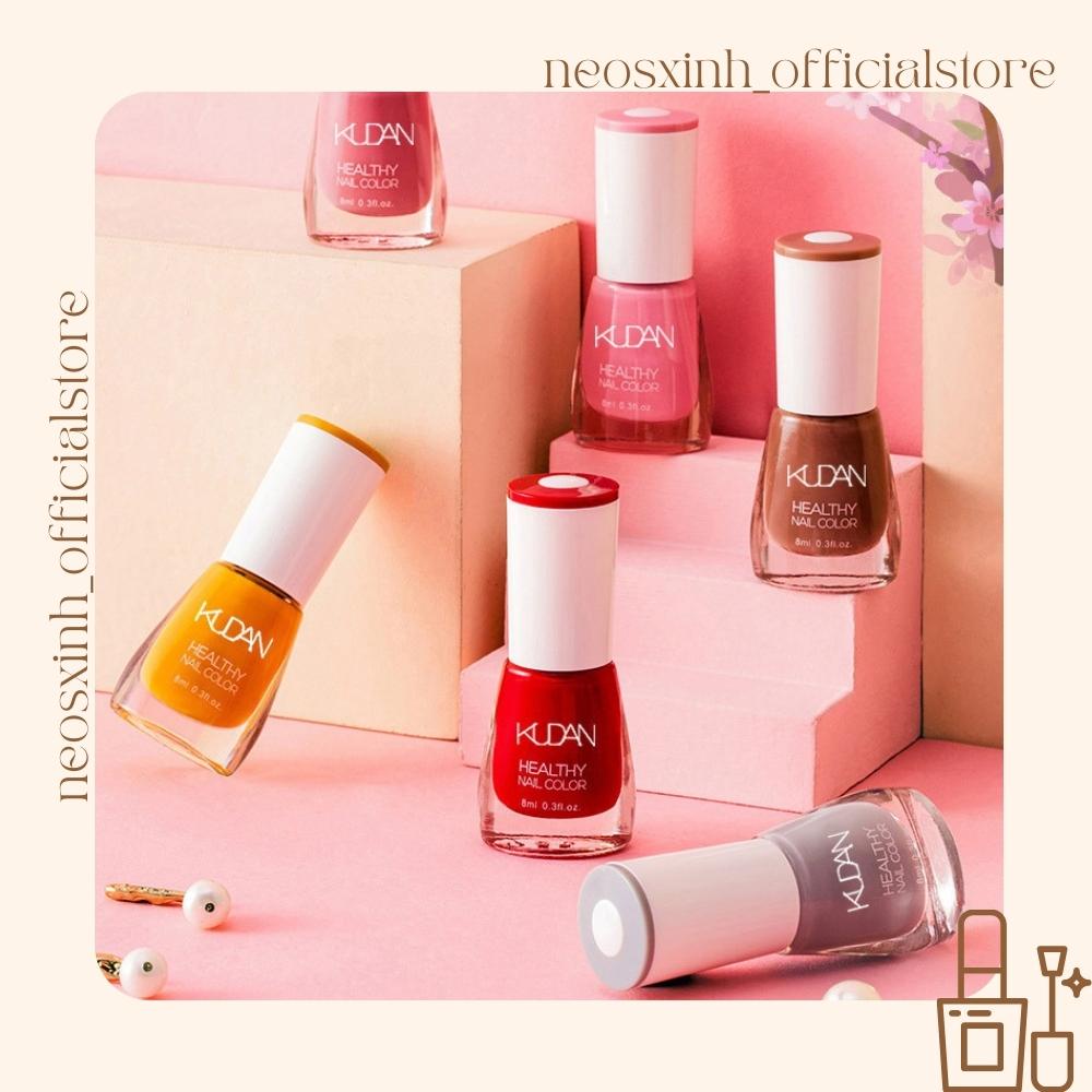 Sơn Móng Tay Kudan - Màu Nude Đen Trắng Trong Suốt Kim Tuyến Pastel Tím - Neosxinh Nails