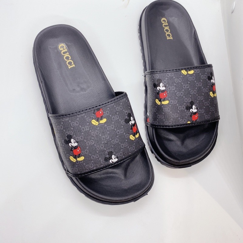 Dép Ngang Nam In Hình Chuột Mickey Dép Lê Bảo Bình Hot trend 2021