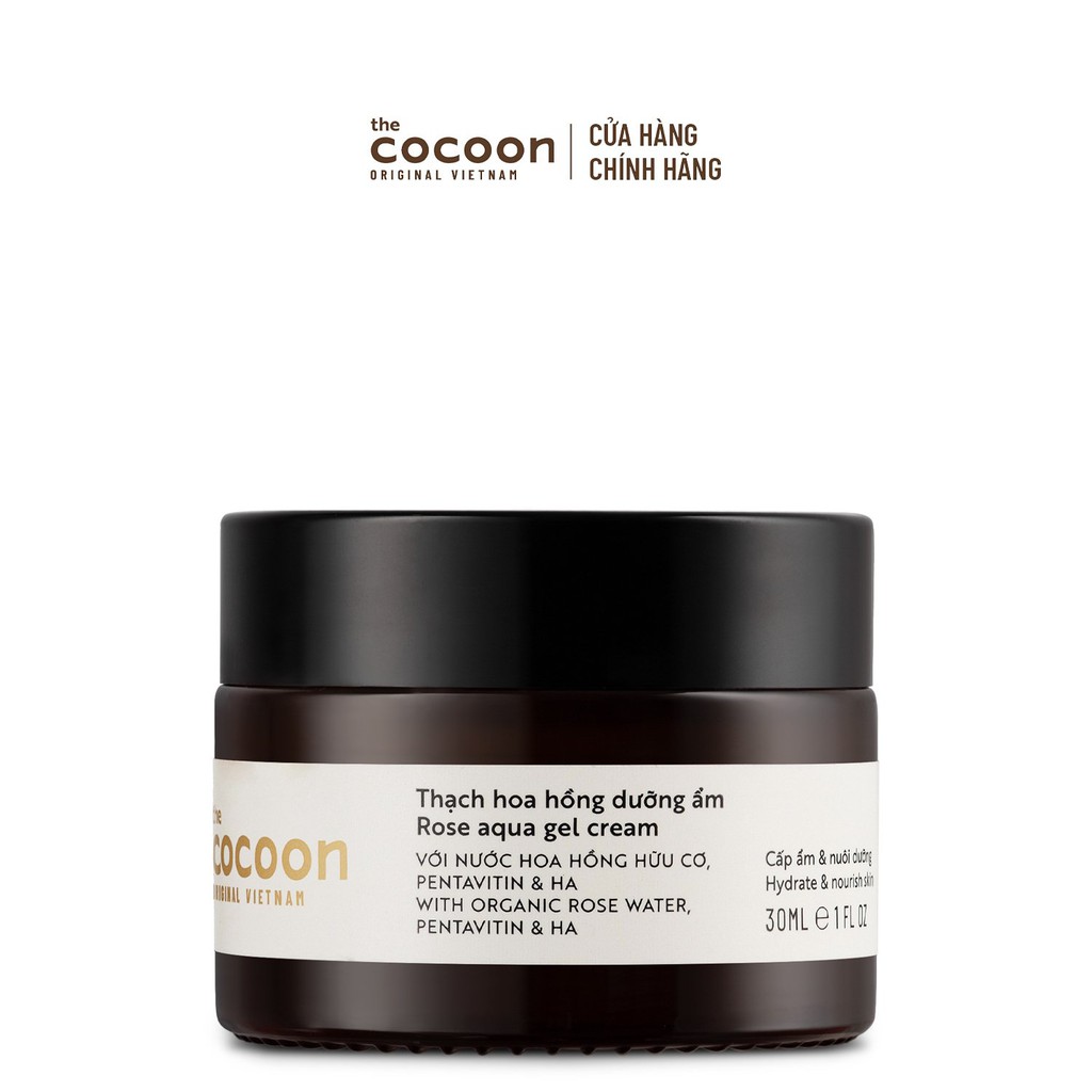 Thạch hoa hồng dưỡng ẩm (kem dưỡng ẩm) Cocoon cấp ẩm &amp; nuôi dưỡng 30ml