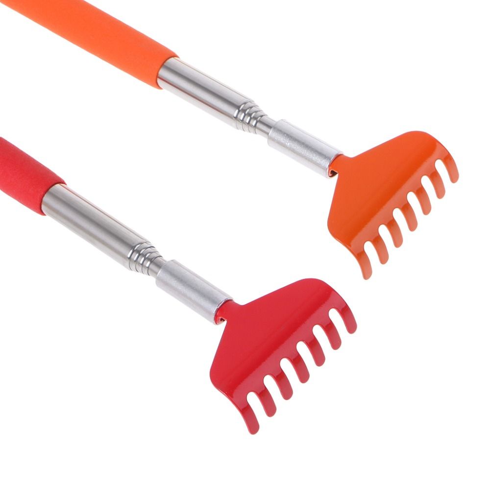 [Hàng mới về] Dụng cụ gãi mát xa lưng bằng kim loại mềm nhiều màu sắc có thể thu gọn tiện dụng