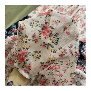 Đầm Midi Hoa Chiffon Cột Nơ Mẹ Và Bé