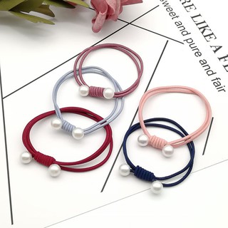 COMBO 10 Dây Thun Cột Tóc 2 Hạt Ngọc CT24, Style Hàn Quốc (Giá Sỉ Siêu Rẻ)