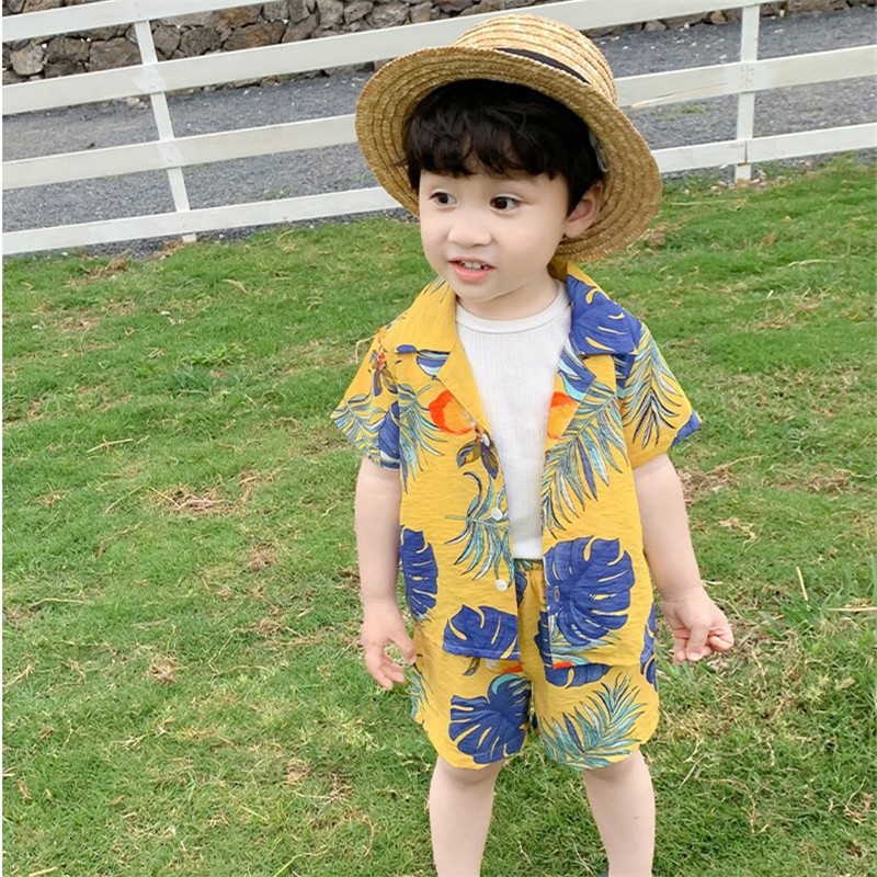 Bộ quần áo trẻ em hoa quả - Bộ đi biển cho bé trai và bé gái (HN 549)