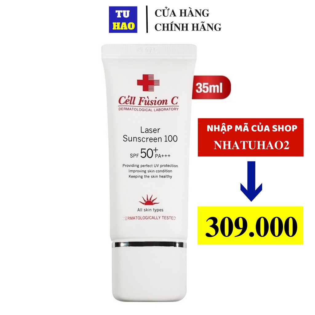  Kem chống nắng Cell Fusion C Laser Sunscreen 100 SPF50+ Cream chống nắng 35ml