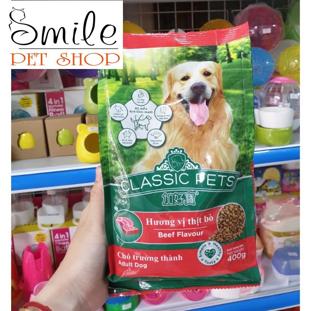 Thức ăn hạt khô C.P Classic cho chó lớn vị thịt bò 400g - Smile Pet Shop