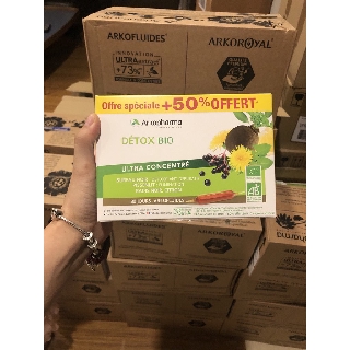 Thải độc cơ thể Arkopharma detox bio liệu trình 20 ống tặng kèm 10 ống